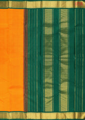 Saffron Kanchipuram Silk Saree