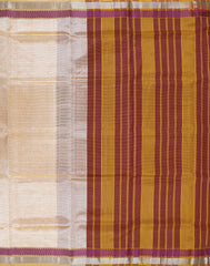 Light Cantaloupe Cotton Silk Saree
