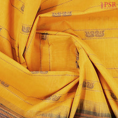 Amber Yellow Kanchi Cotton Saree