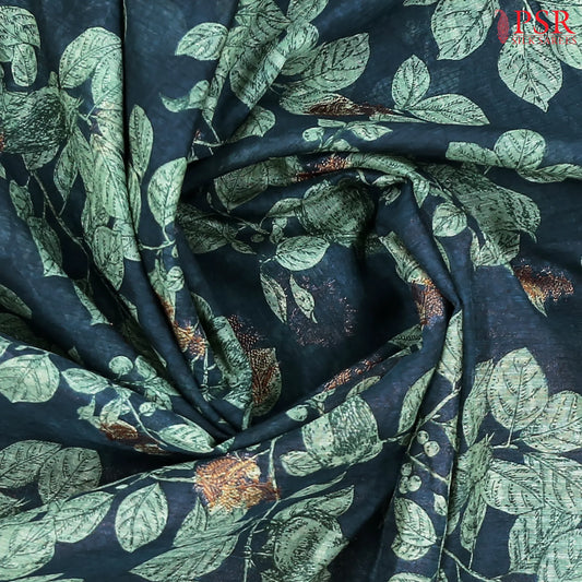 Navy Blue Bamboo Silk Sarees
