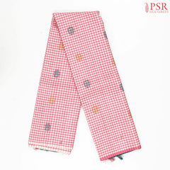Off White & Pink Kanchipuram Silk Saree