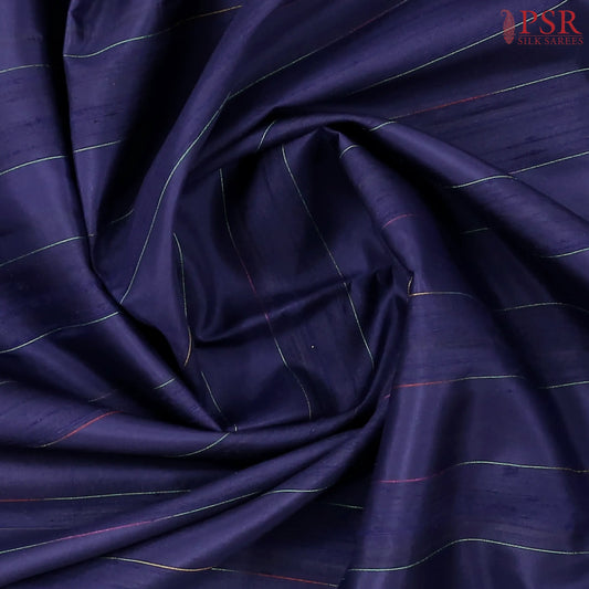 Navy Blue Jute Soft Silk Saree