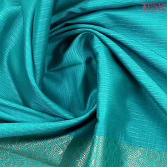 Azure Cyan Fancy Kanchipuram Silk Saree