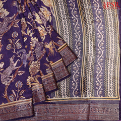 Wild Violet Munga Silk Saree