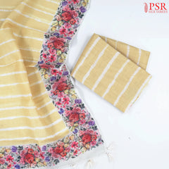 Naples Yellow Linen Dress Material