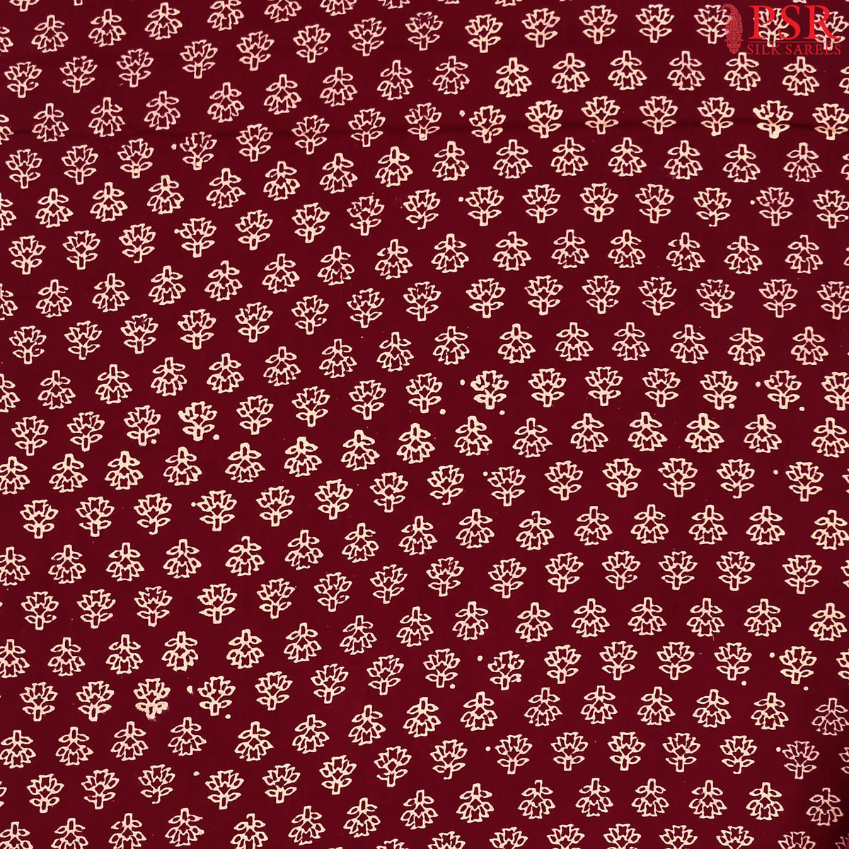 Wine Purple Cotton Print Running Material