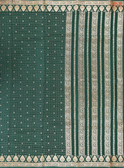 Dark Green Mysore Silk Saree