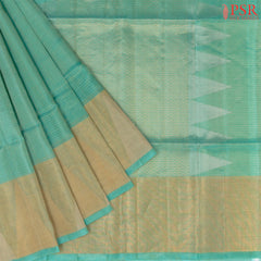 Turquoise Blue Mint Tissue Soft Silk Saree