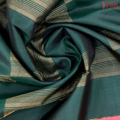 Bottle Green Kanchipuram Silk Saree