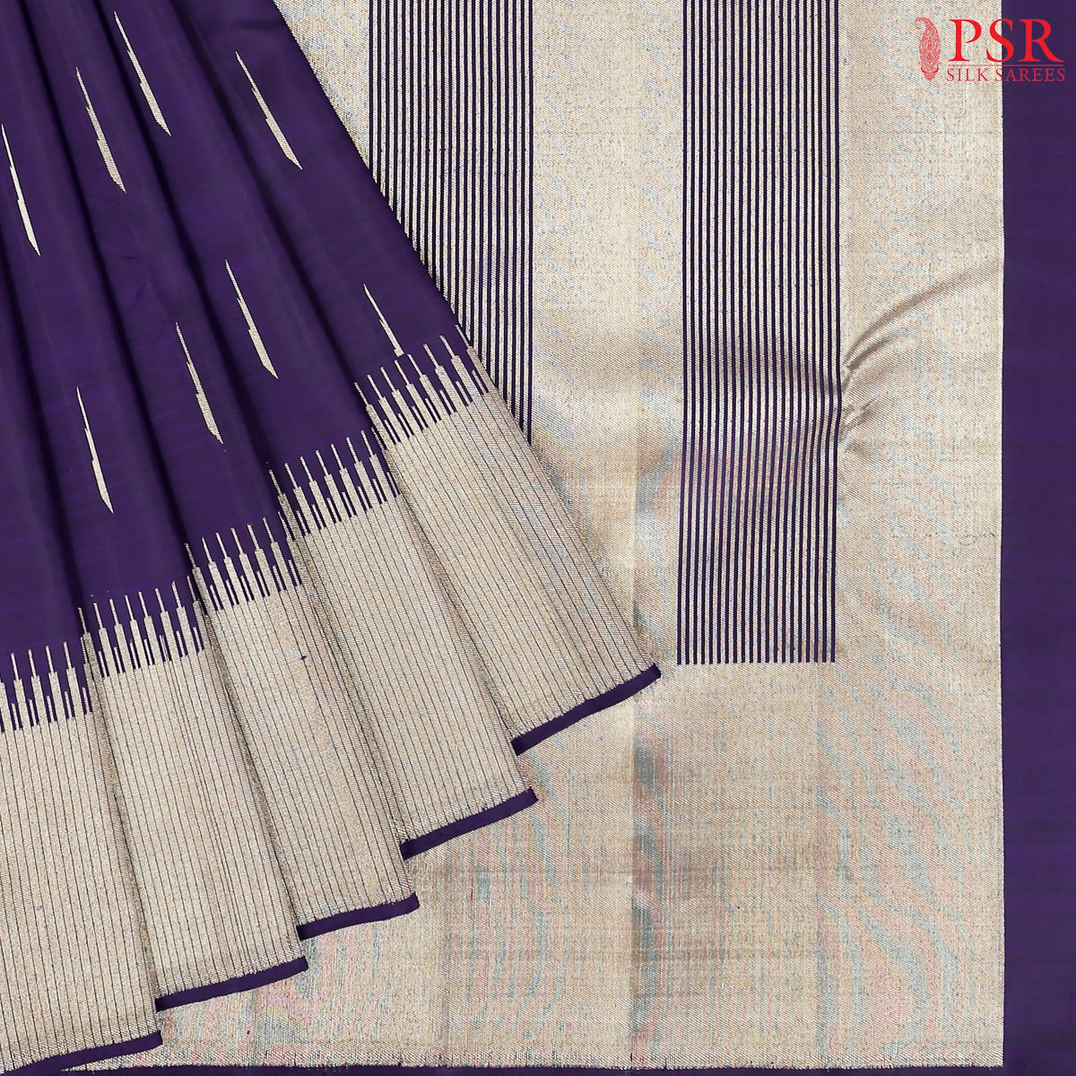 Spanish Violet Kanchipuram Silk Saree