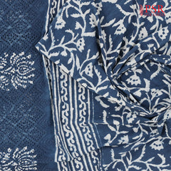Prussian Blue Hacoba Embroidery Running Material