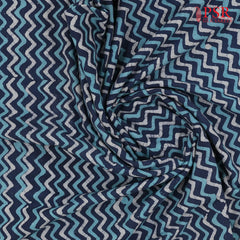 Dark Blue Batik Print Running Material