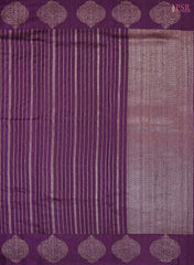 Boysenberry Purple Banaras Jute Silk Saree
