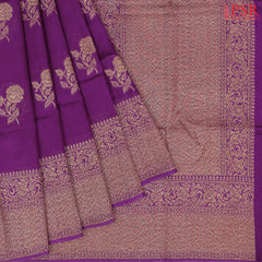 Mardi Gras Purple Semi Banaras Saree