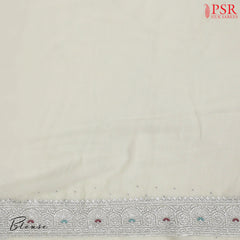 Pale Oak Georgette Laser Embroidery Saree