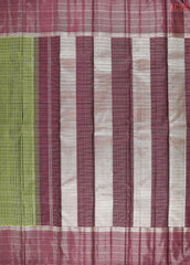 Olive Green Kanchipuram Silk Saree