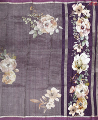 Chinese Violet Printed Tissue Saree