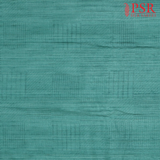 Teal Green Semi Tassar Running Material