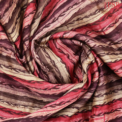 Burgundy Chanderi Silk Cotton Saree
