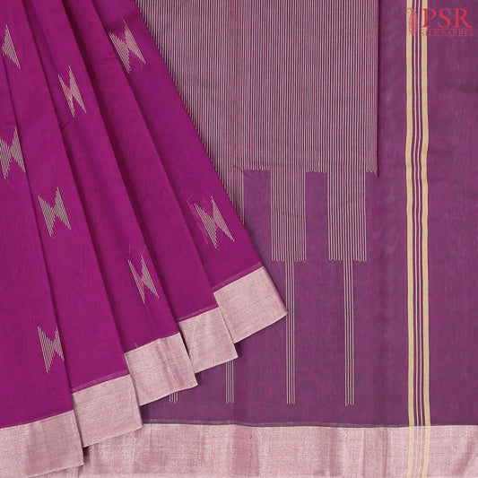 Boysenberry Purple Silk Cotton Saree