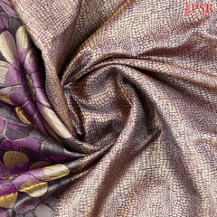 Dark Purple Kanchipuram Tissue Silk Saree