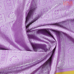 Wisteria Purple Kanchipuram Jacquard Silk Saree