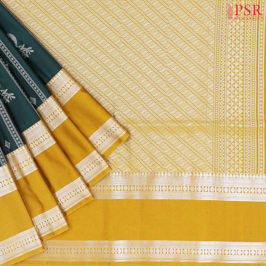 Bottle Green Soft Art Silk Saree