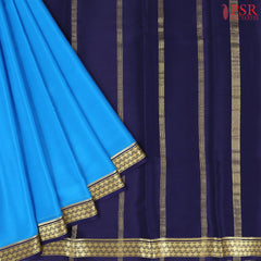 Azure Blue Mysore Silk Saree