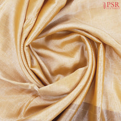 Light Cantaloupe Cotton Silk Saree