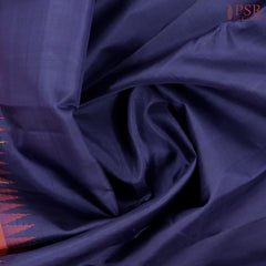 Midnight Blue & Imperial Red Kanchipuram Silk Saree