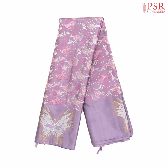 Heather Purple Kanchipuram Silk Saree