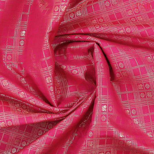 Hot Pink Art Silk Jacquard Saree