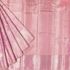 Persian Pink Kanchipuram Jacquard Tissue Silk Saree
