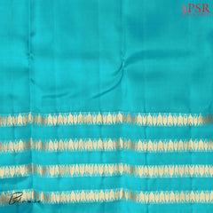 Azure Cyan Fancy Kanchipuram Silk Saree