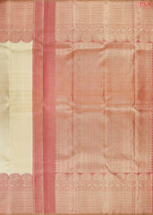 Pancho Beige Kanchipuram Silk Saree