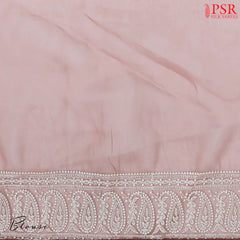 Coral Organza Embroidery Saree