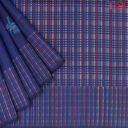 Indigo Blue Soft Silk Saree