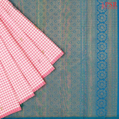 Off White & Pink Kanchipuram Silk Saree