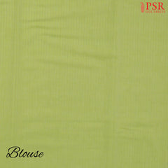 Soft Chartreuse Green Byloom Cotton Saree