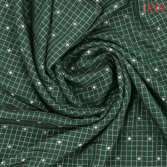 Dark Green Mysore Silk Saree