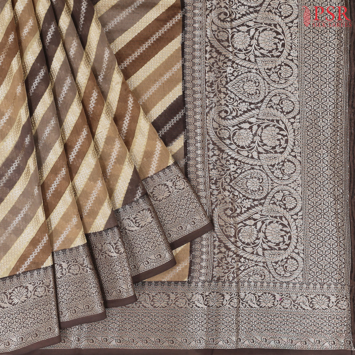 Shades Of Tan Chanderi Silk Cotton Saree