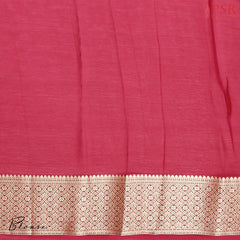 Cerise Red Semi Binny Silk Saree