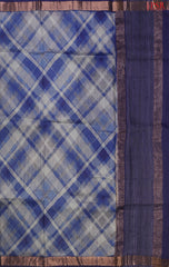 Blue Hues Kadhi Tussar Silk Saree