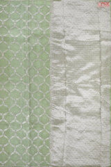 Pistachio Green Banaras Tissue Silk Saree