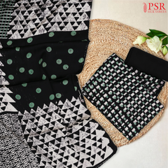 Black Modal Silk Dress Material