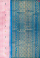 Off White & Pink Kanchipuram Silk Saree