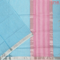 Light Pink Mangalagiri Silk Cotton Dress Material