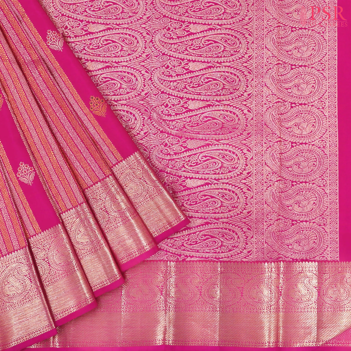 Rani Pink Kanchipuram Silk Saree