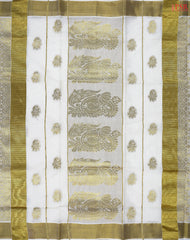 Cream Beige Kerala Cotton Saree