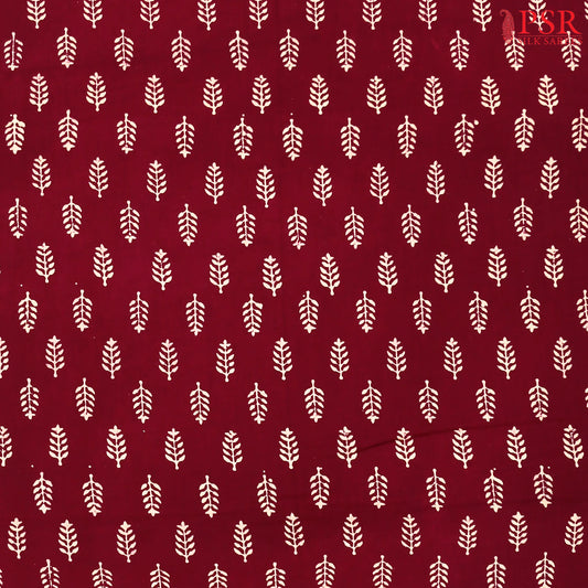Wine Purple Cotton Print Running Material